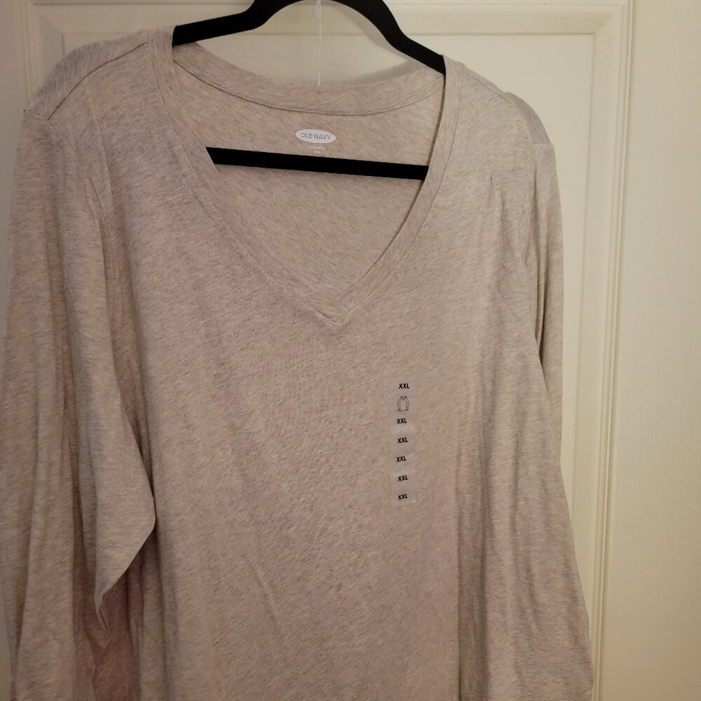 Beige XXL long sleeve Tee